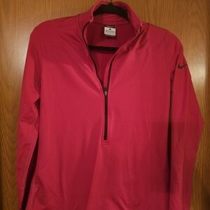 Nike Womens Red Half-Zip Jacket